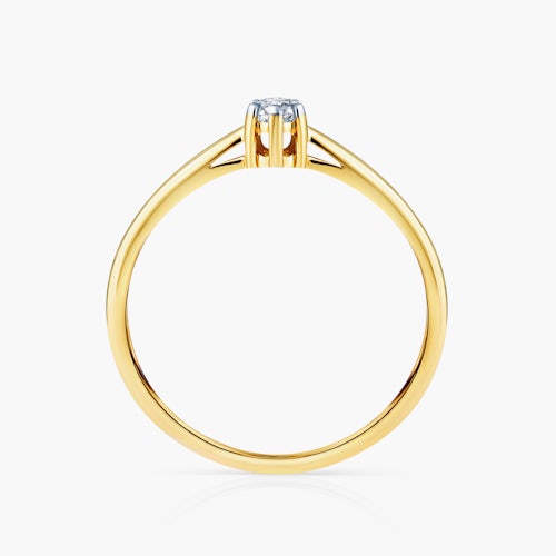 Pierścionek zaręczynowy SAVICKI: złoty, diament